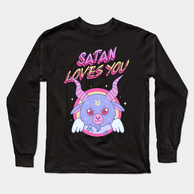 Satan Loves You Long Sleeve T-Shirt by Cat Vs Dog